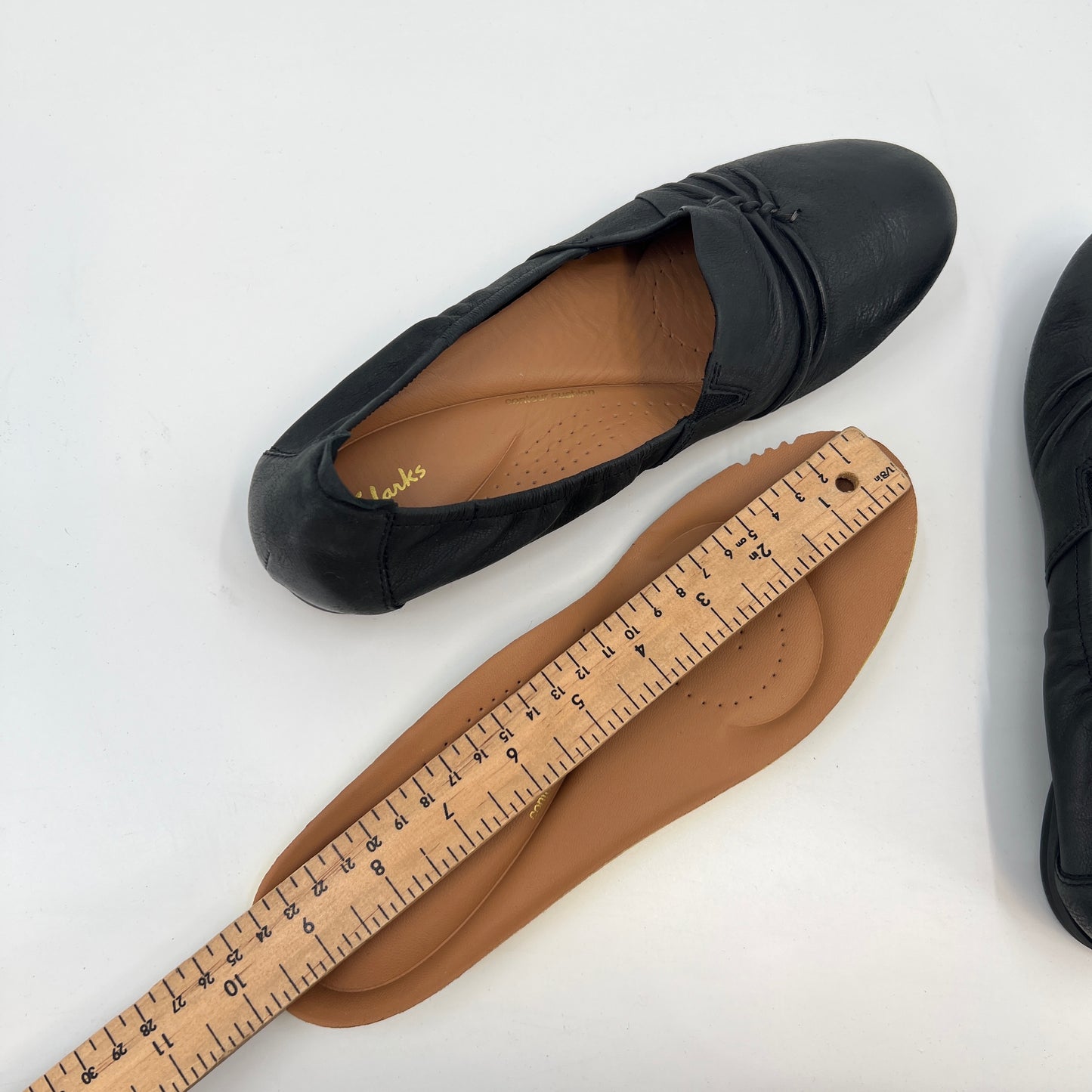 Clarks Contour Cushion Leather Flats 8