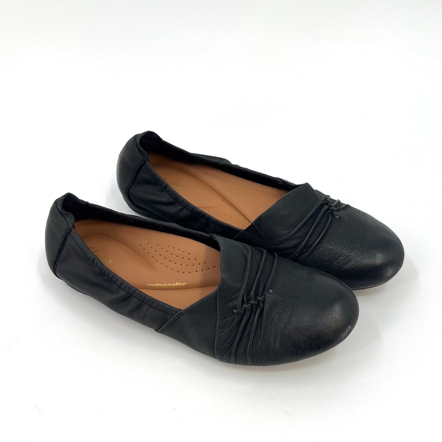 Clarks Contour Cushion Leather Flats 8