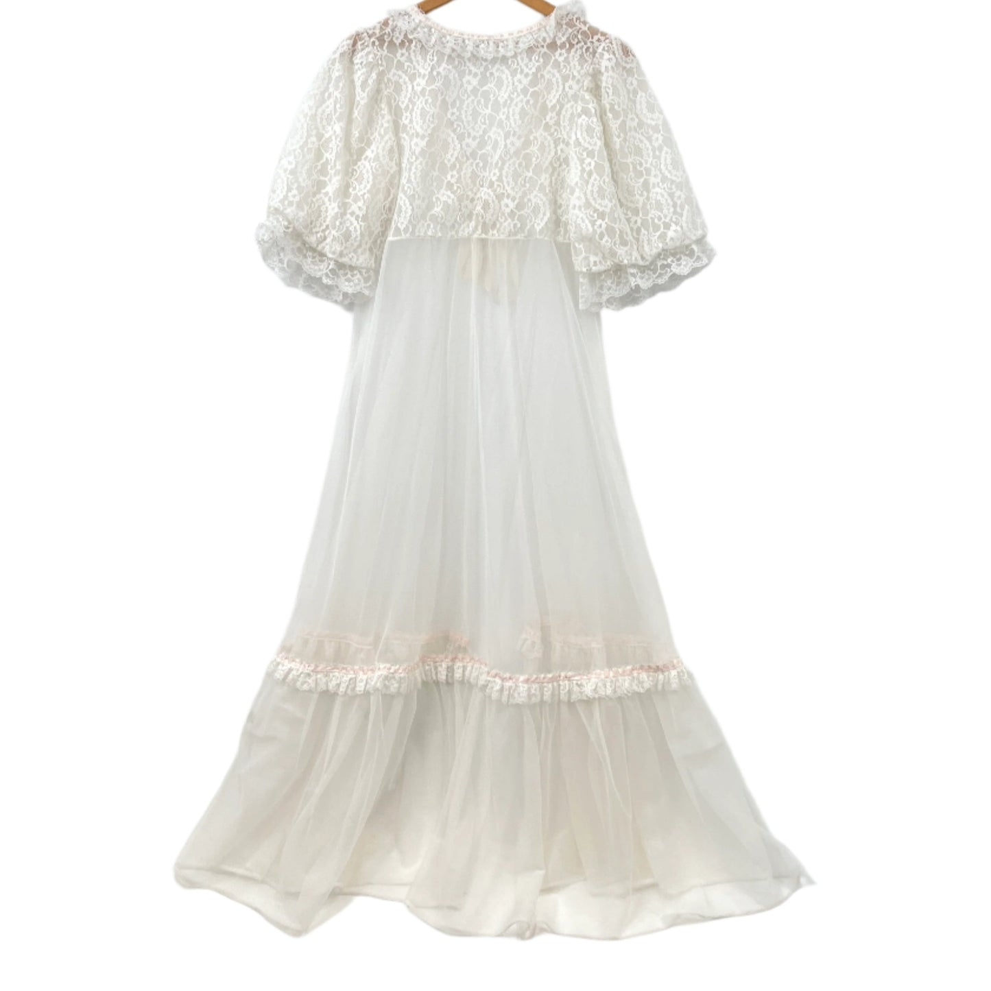 Vintage Dominique Sheer Lace Maxi Robe