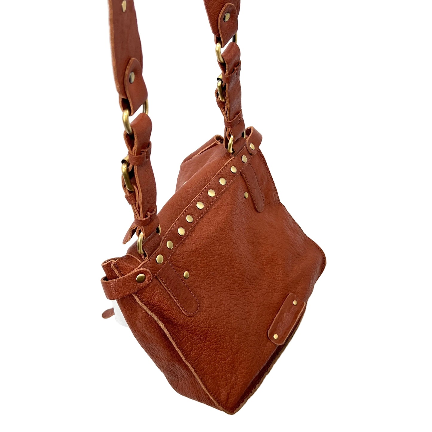 Lucky Brand Leather Studded Messenger Bag