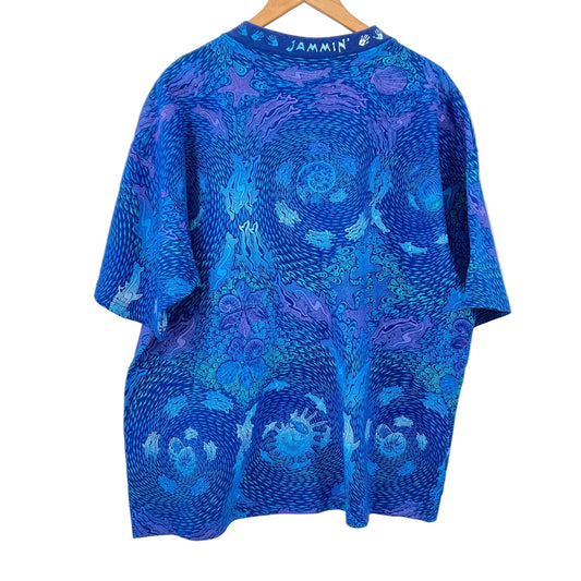 Vintage Jammin Handprint Ocean Life Theme T-shirt