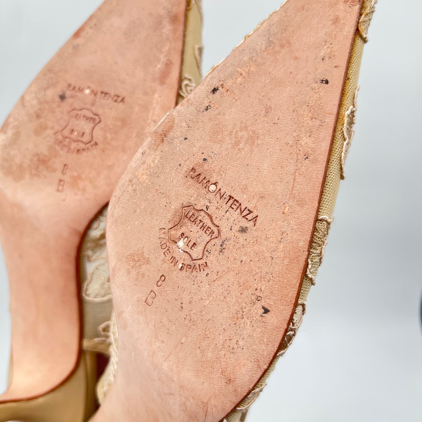 Ramon Tenza Lace Leather Sling Back Shoes