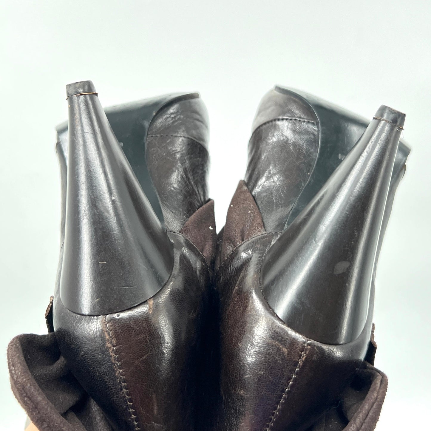 Y2K Miss Sixty Leather Heel Booties