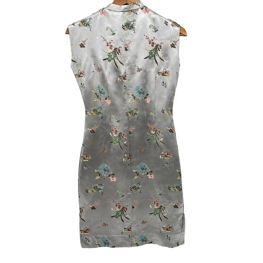 Vintage Floral Printed Cheongsam Dress