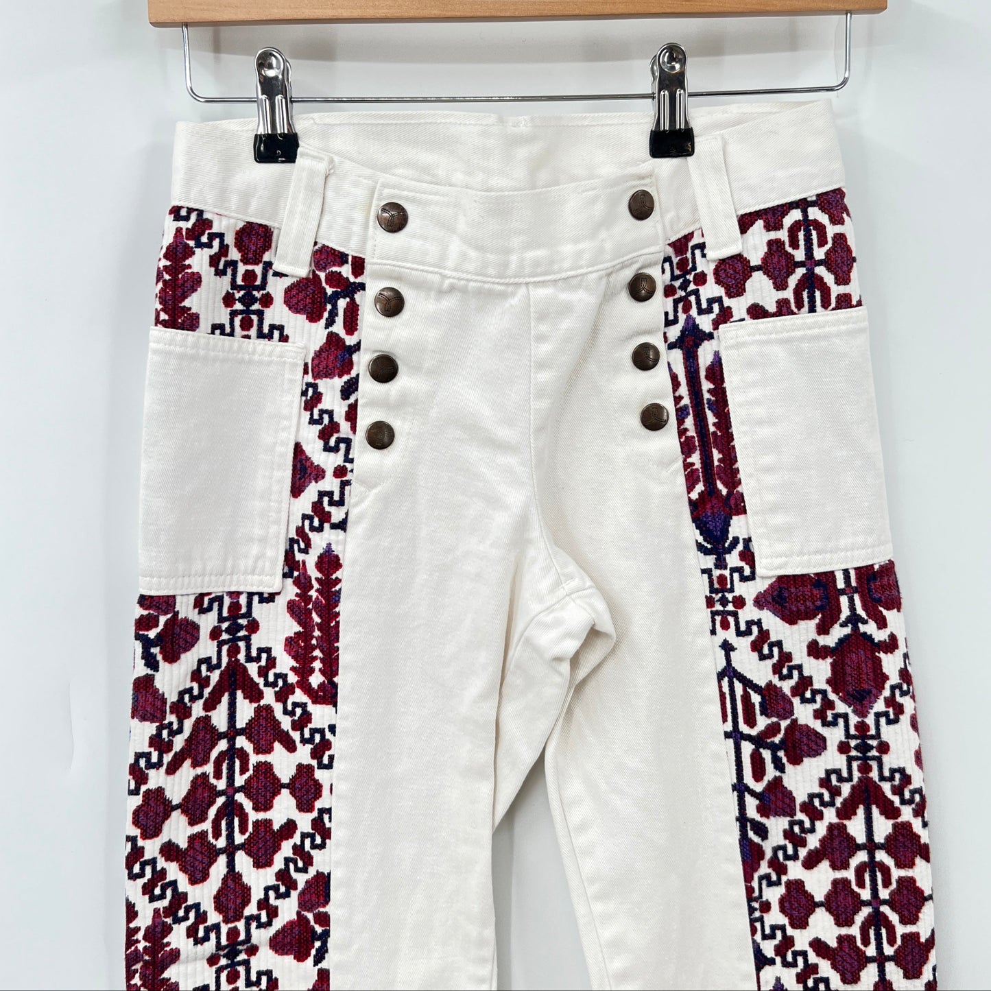 GWG Flare Distressed Graphic Print Pants
