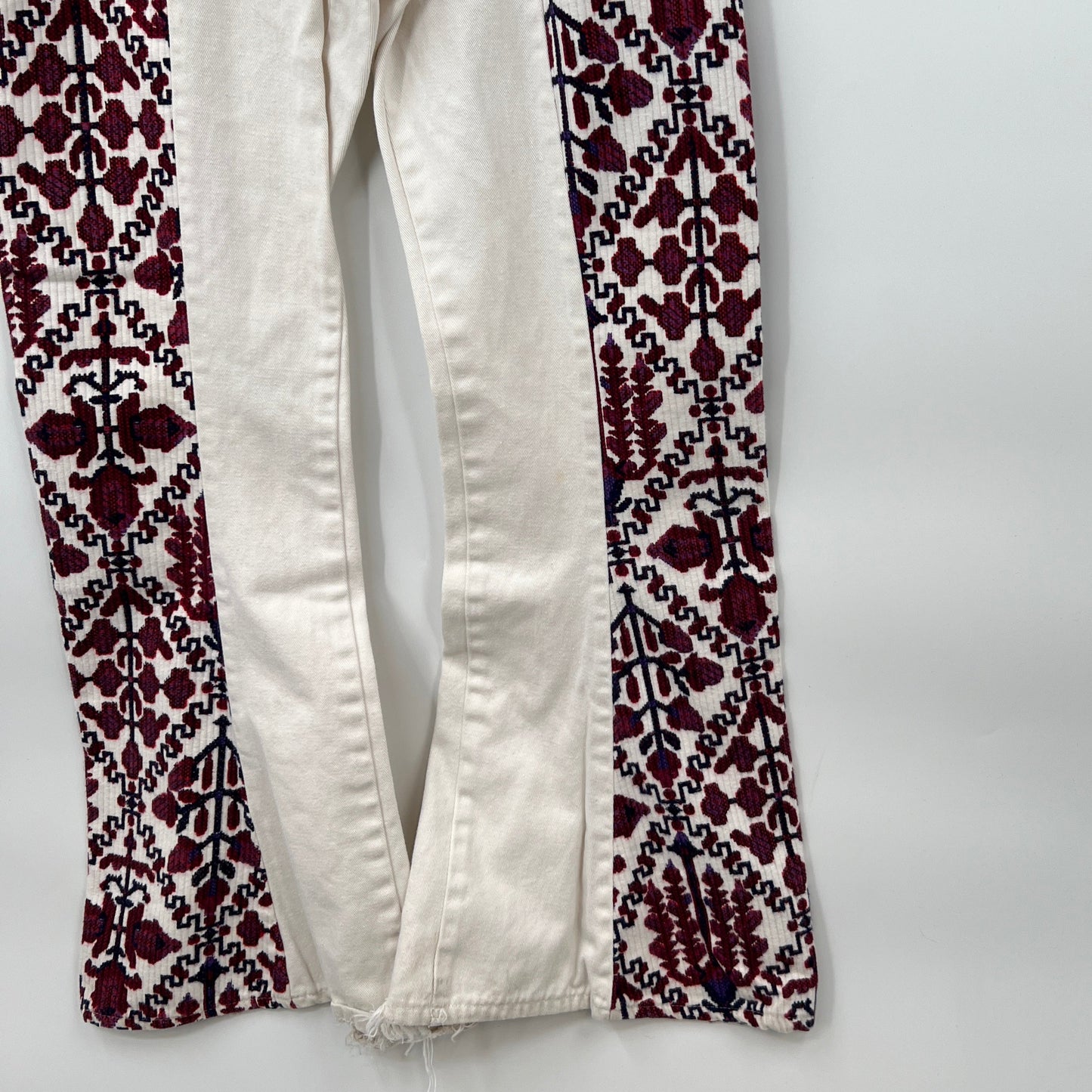 GWG Flare Distressed Graphic Print Pants