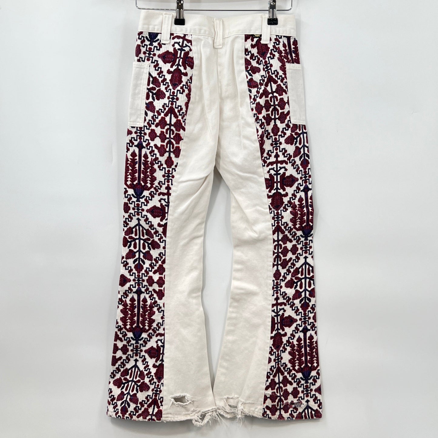 GWG Flare Distressed Graphic Print Pants