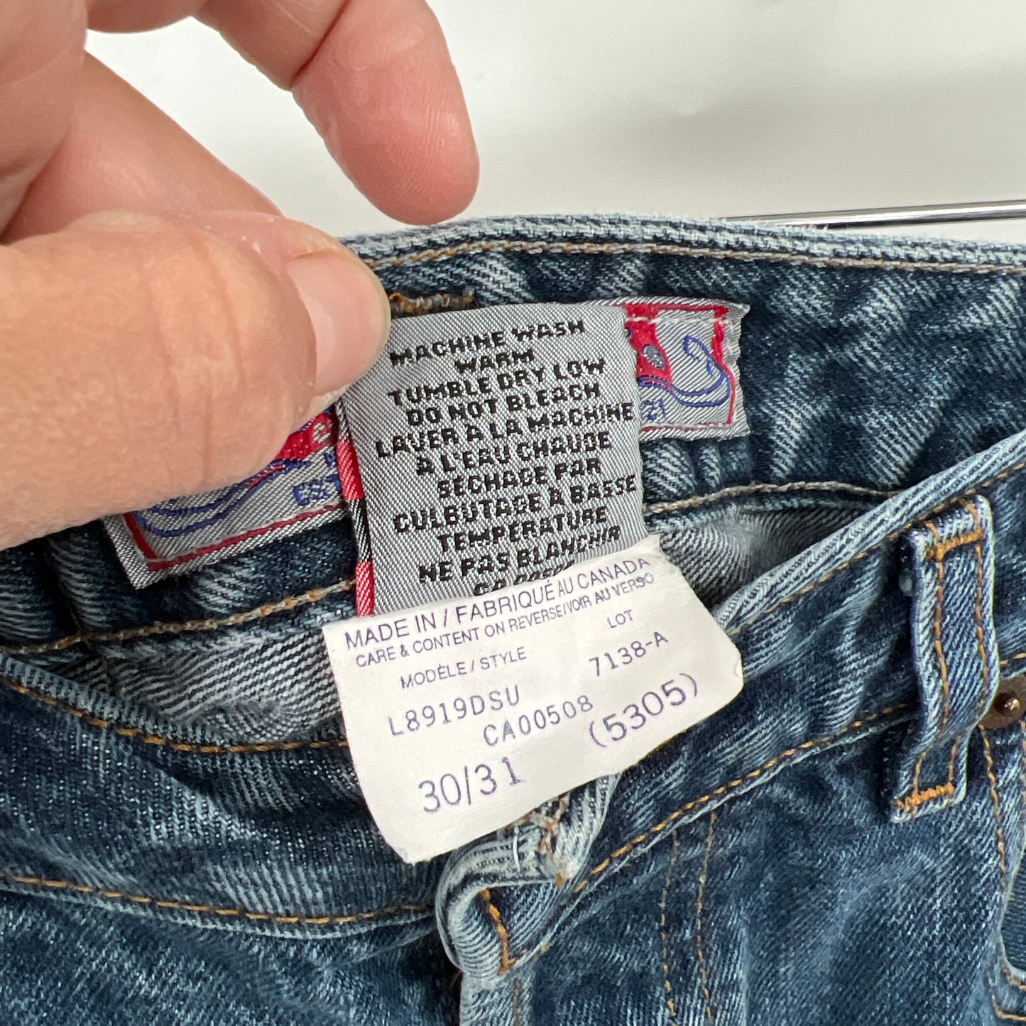Vintage Silver Boots Cut Jeans