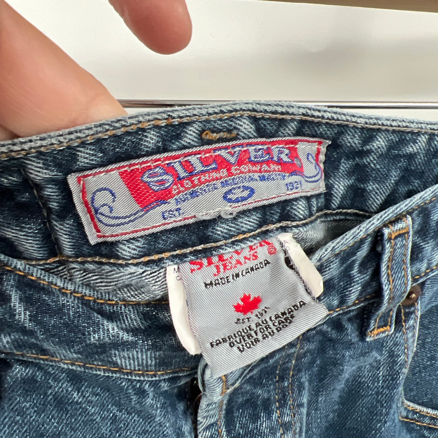 Vintage Silver Boots Cut Jeans