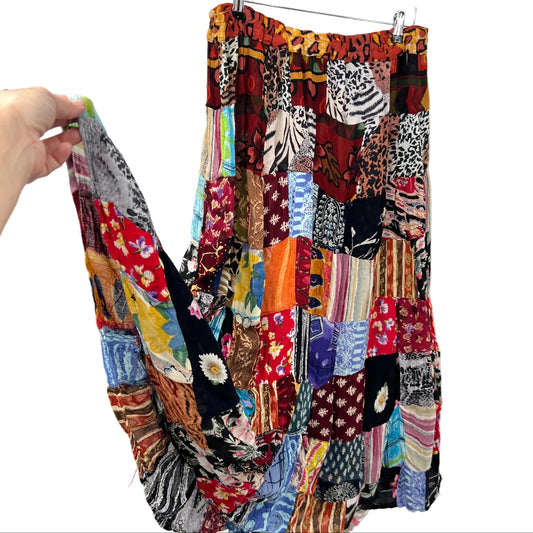 Vintage Unbranded Patchwork Maxi Skirt