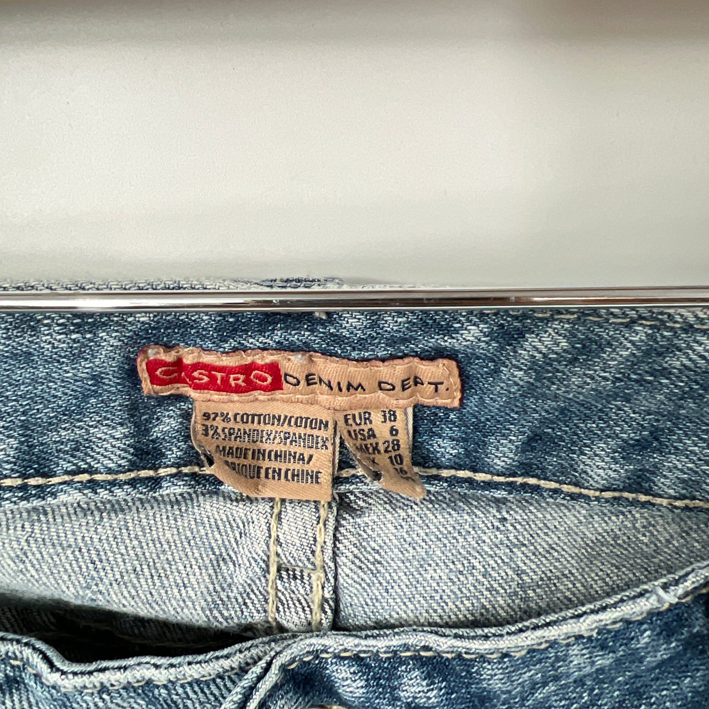 Y2K Castro Low Rise Embelished Pocket Jeans