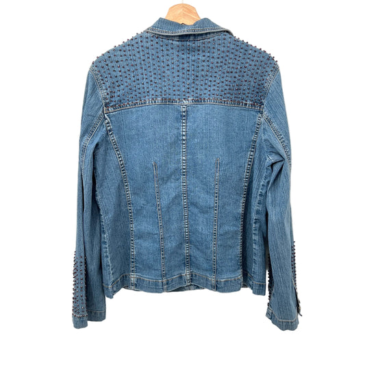 Y2K Handbeaded Denim Jacket Blazer