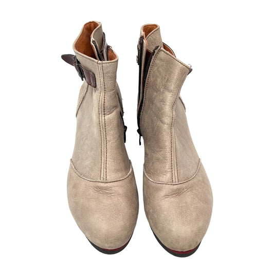 ART Company Leather Wedge Ankle Booties Shoes