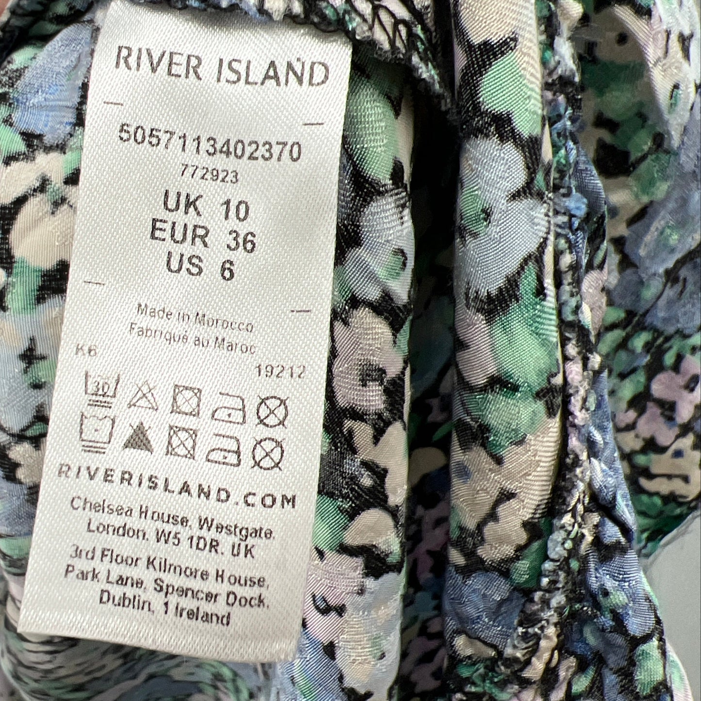 River Island Floral Midi Long Sleeves Dress