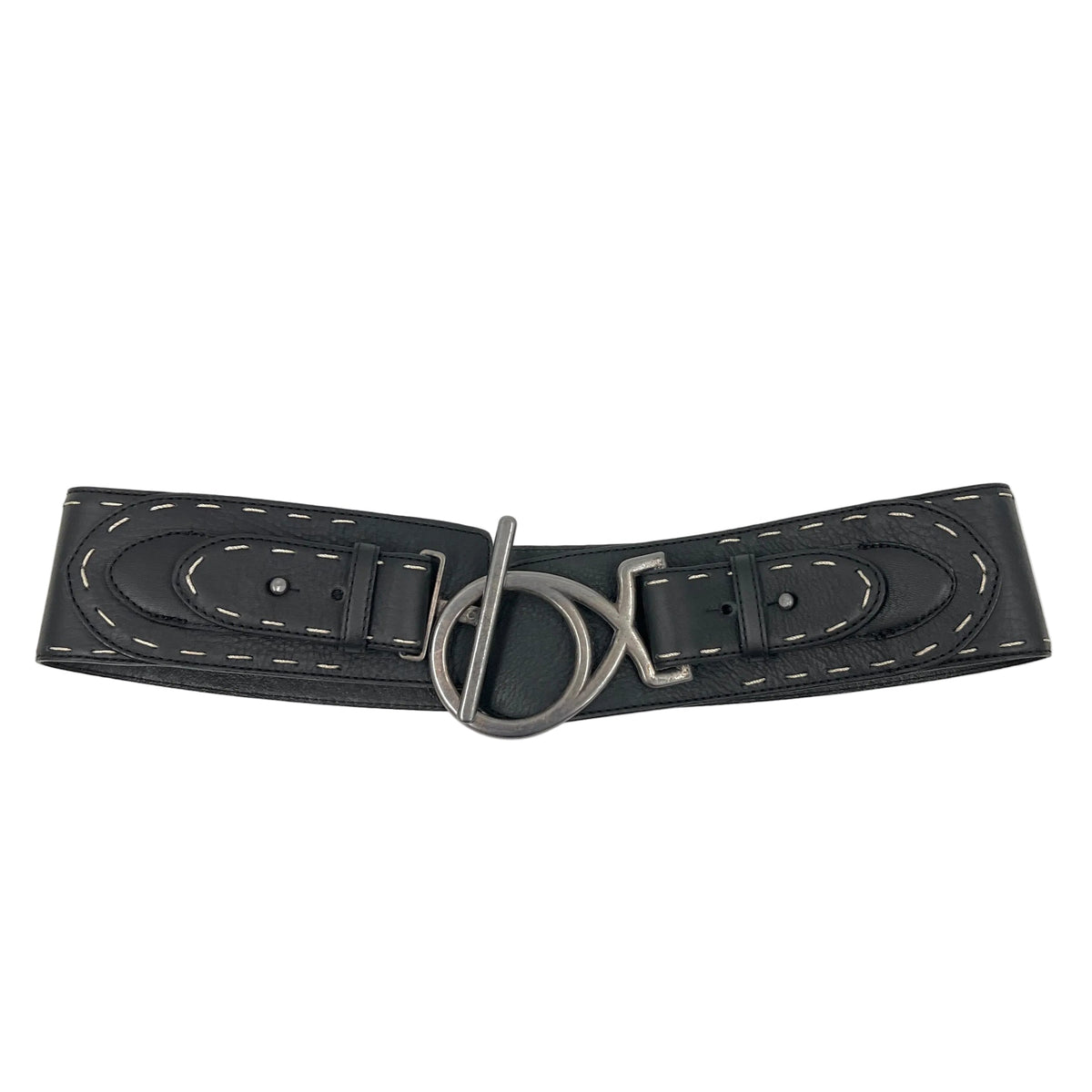 Avion Genuine Leather Wide Belt Ring Buckle