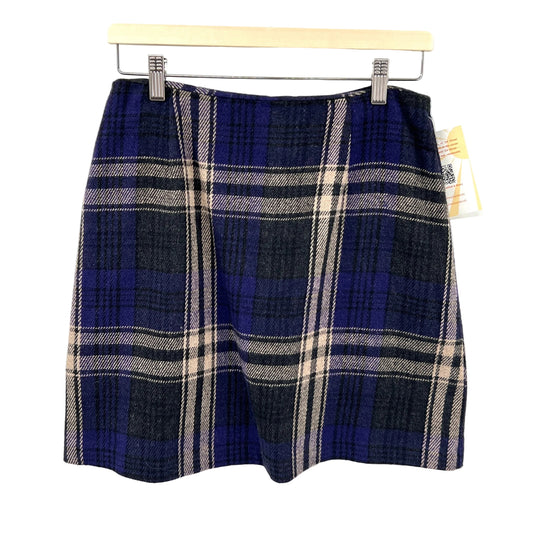 Vintage Emblem Plaid Mini Skirt