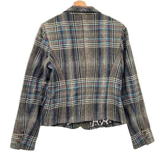 Marc Aurel Wool Blend Plaid Blazer