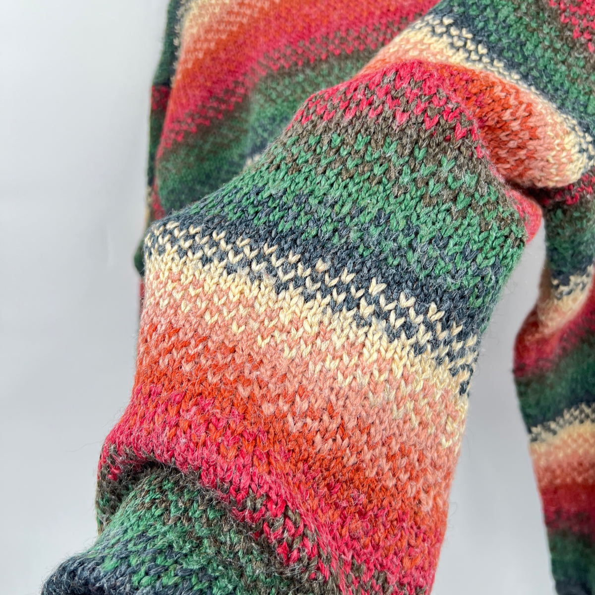 Vintage Principles Mock Neck Multi Colour Knit Sweater