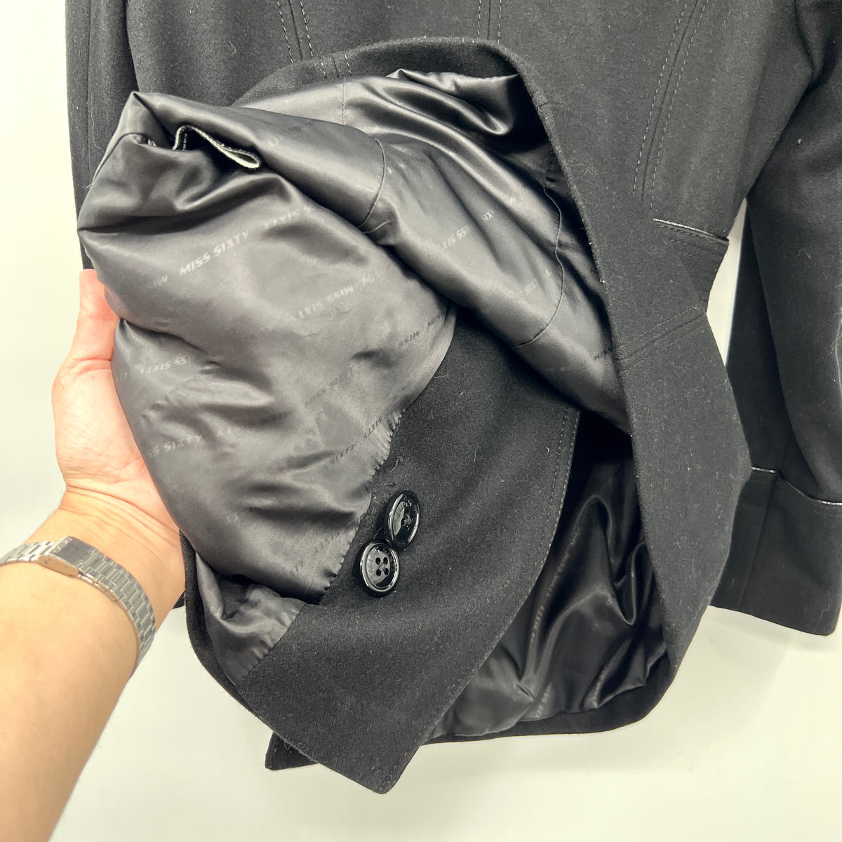 Y2K Miss Sixty Double Brested Wool Blend Coat