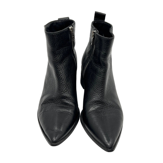 Eileen Fisher Pointy Toe Leather Ankle Boots
