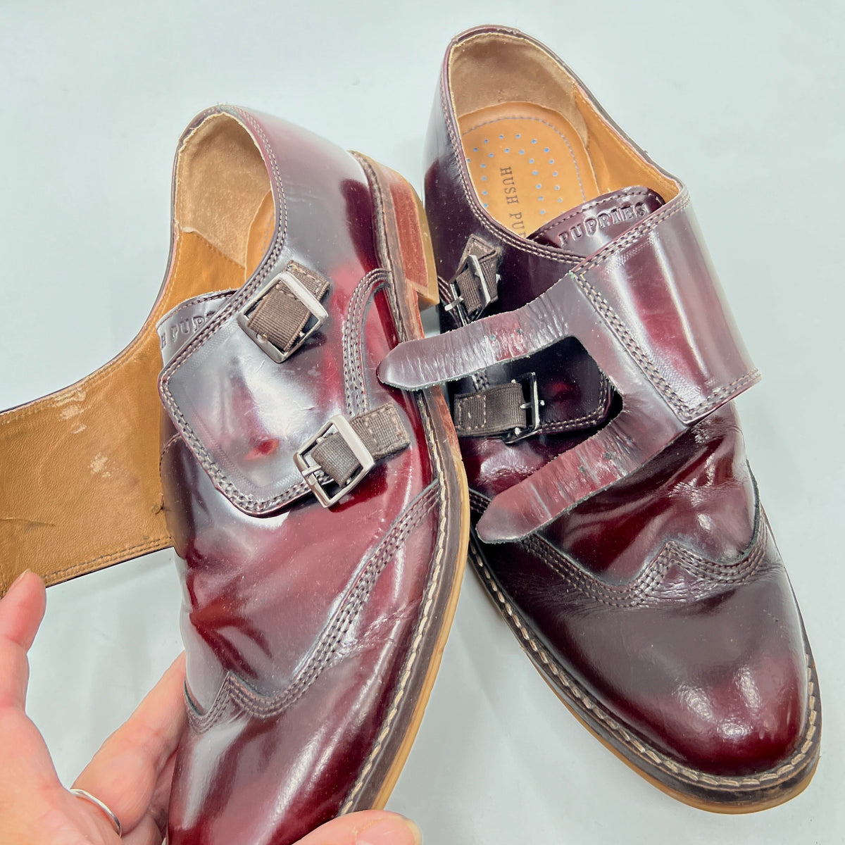 Hush Puppies Patent Leather Monkstrap Loafer Shoes