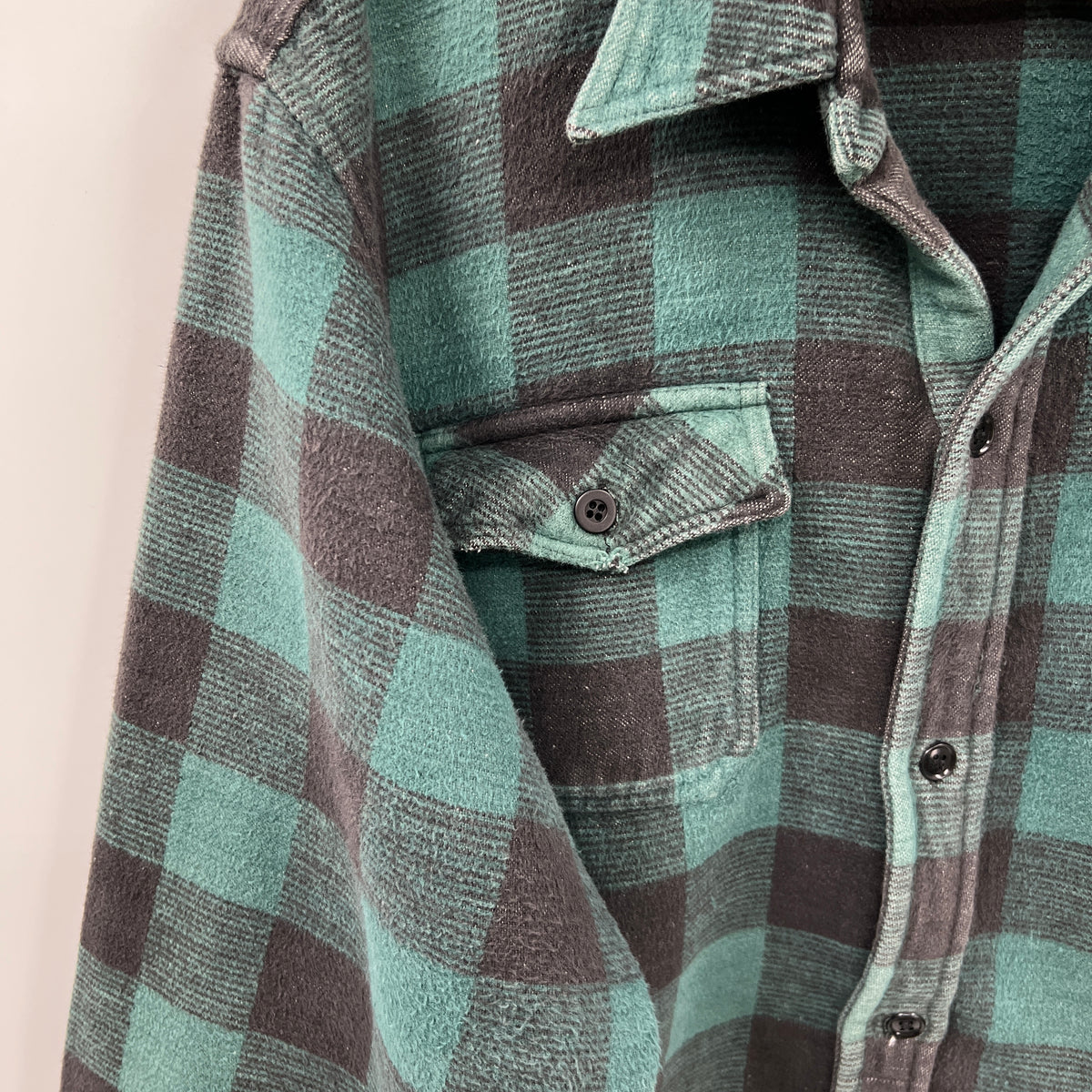 Vintage Workpro Distressed Cotton Flannel Shirt Jacket