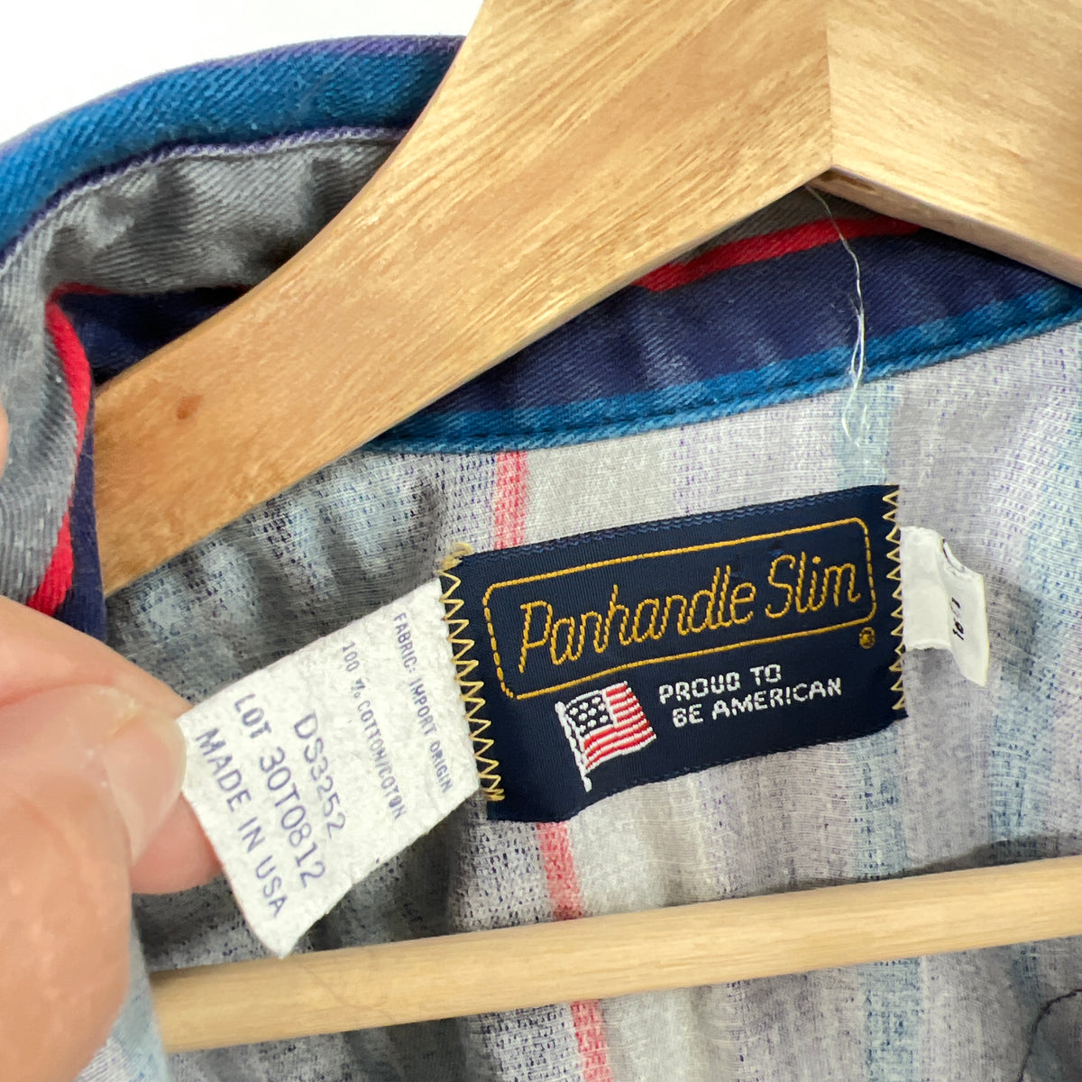 Vintage Panhandle Slim Striped Western Button Down Shirt