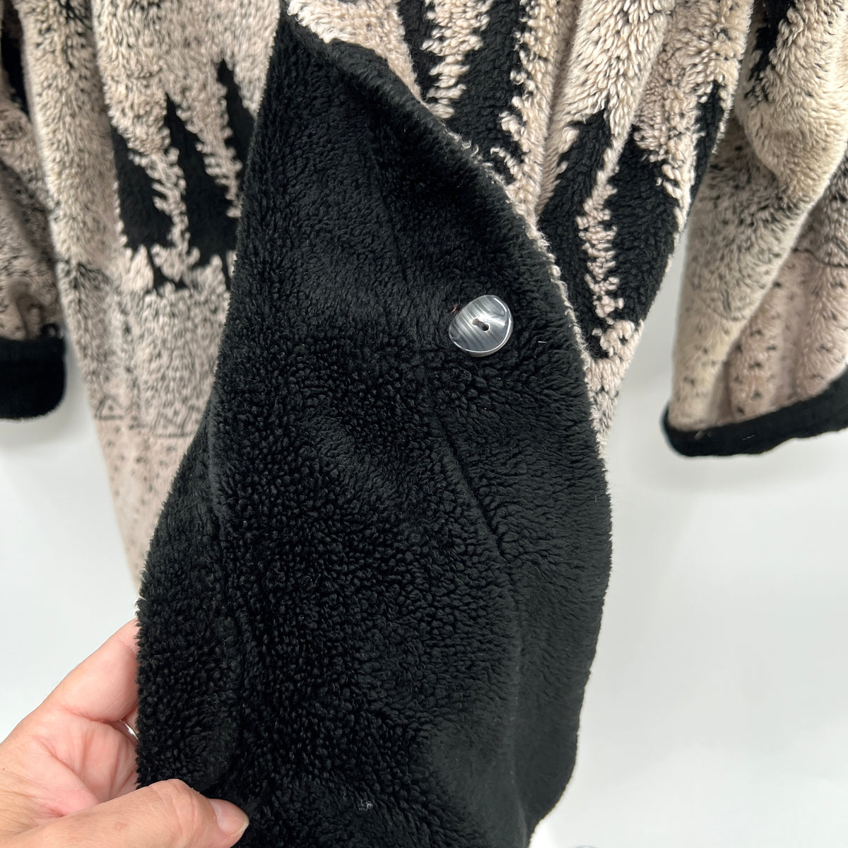 Vintage Danali Reversible Deer Mountains Teddy Fleece Jacket