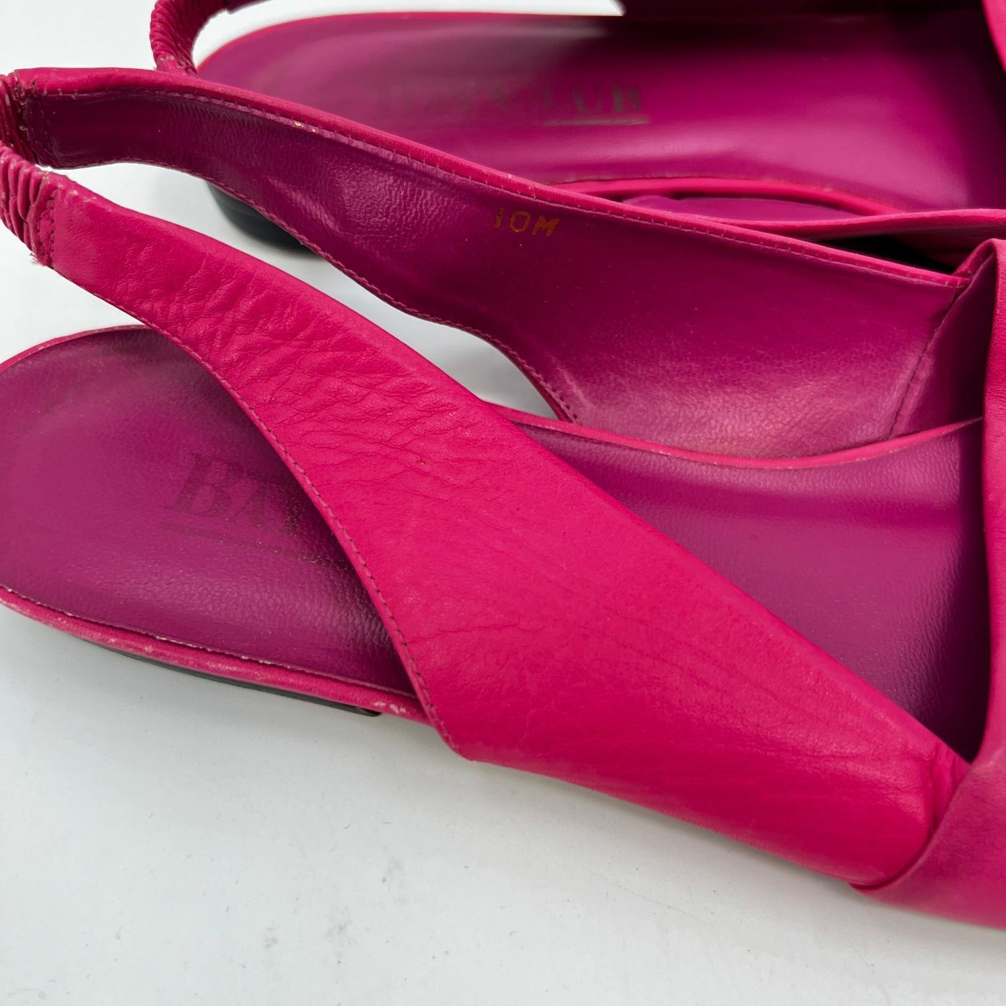 Vintage Bay Club Leather Sling Back Flat Sandals