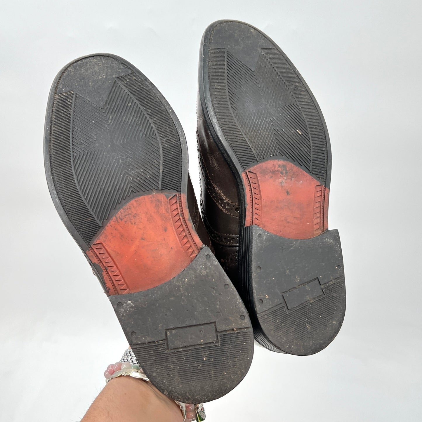 Vintage Outline Wingtip Leather Oxford Shoes