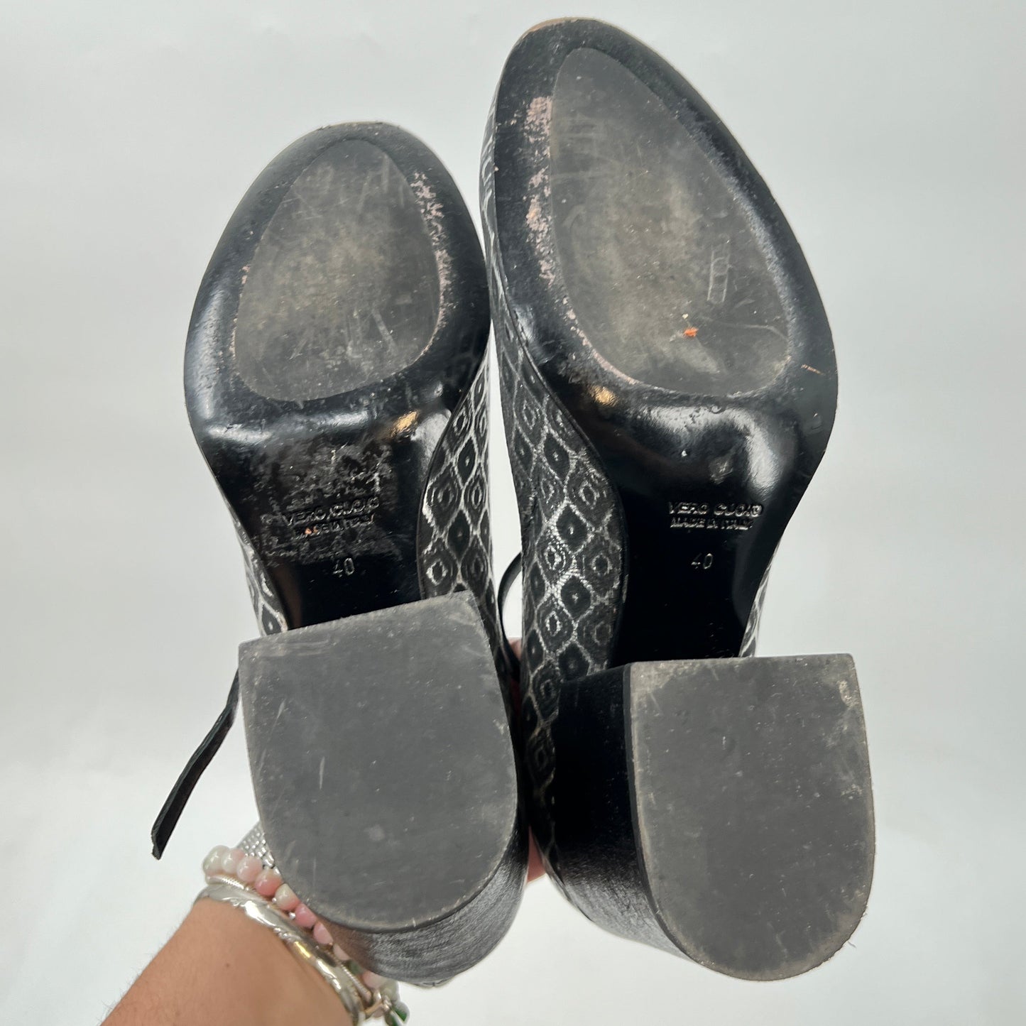 Strategia Blocky Heel T-Straps Leather Shoes