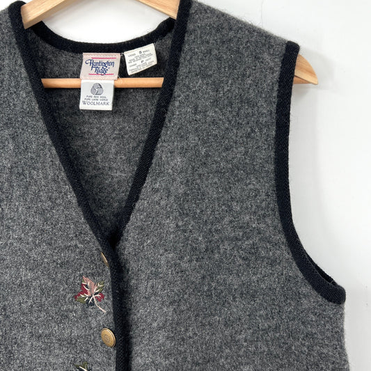 Vintage Hurtington Wool Embroidered Vest
