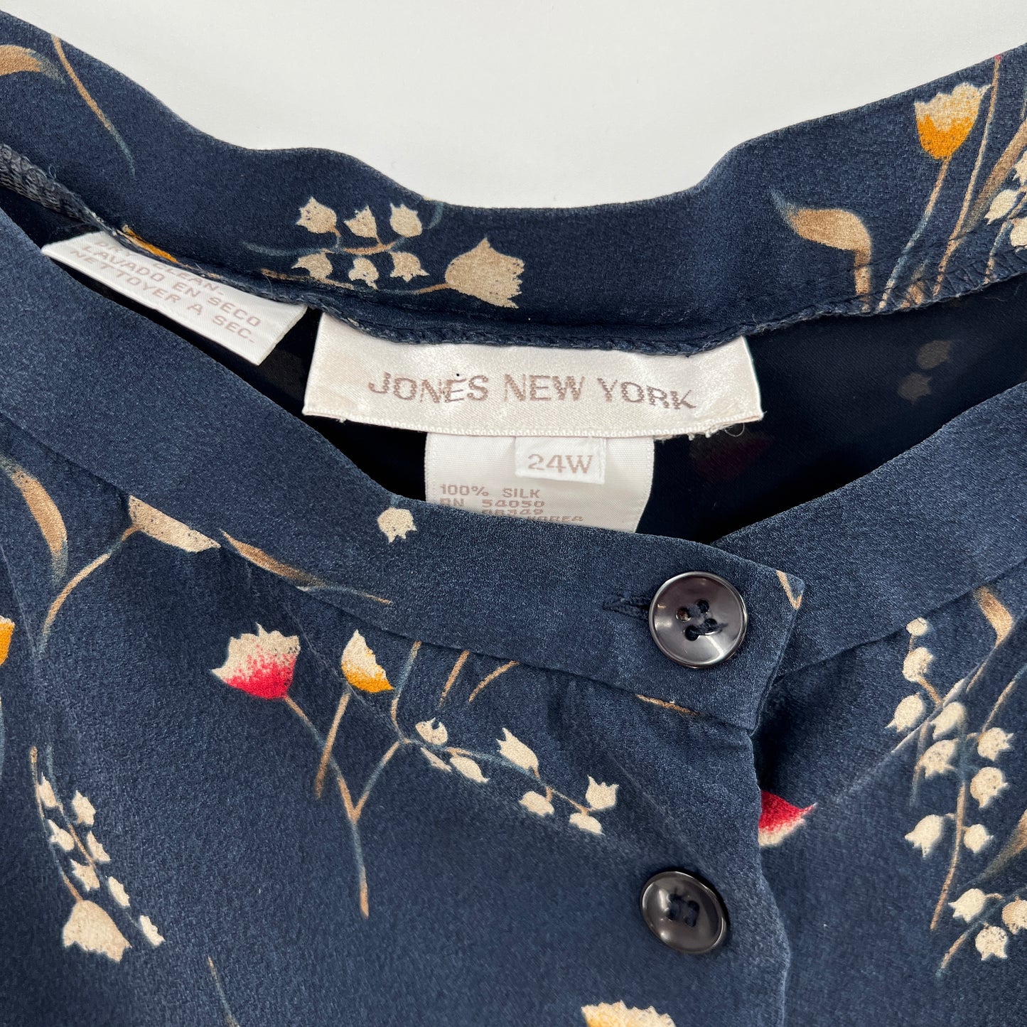 Vintage Jones Pure Silk Floral Skirt