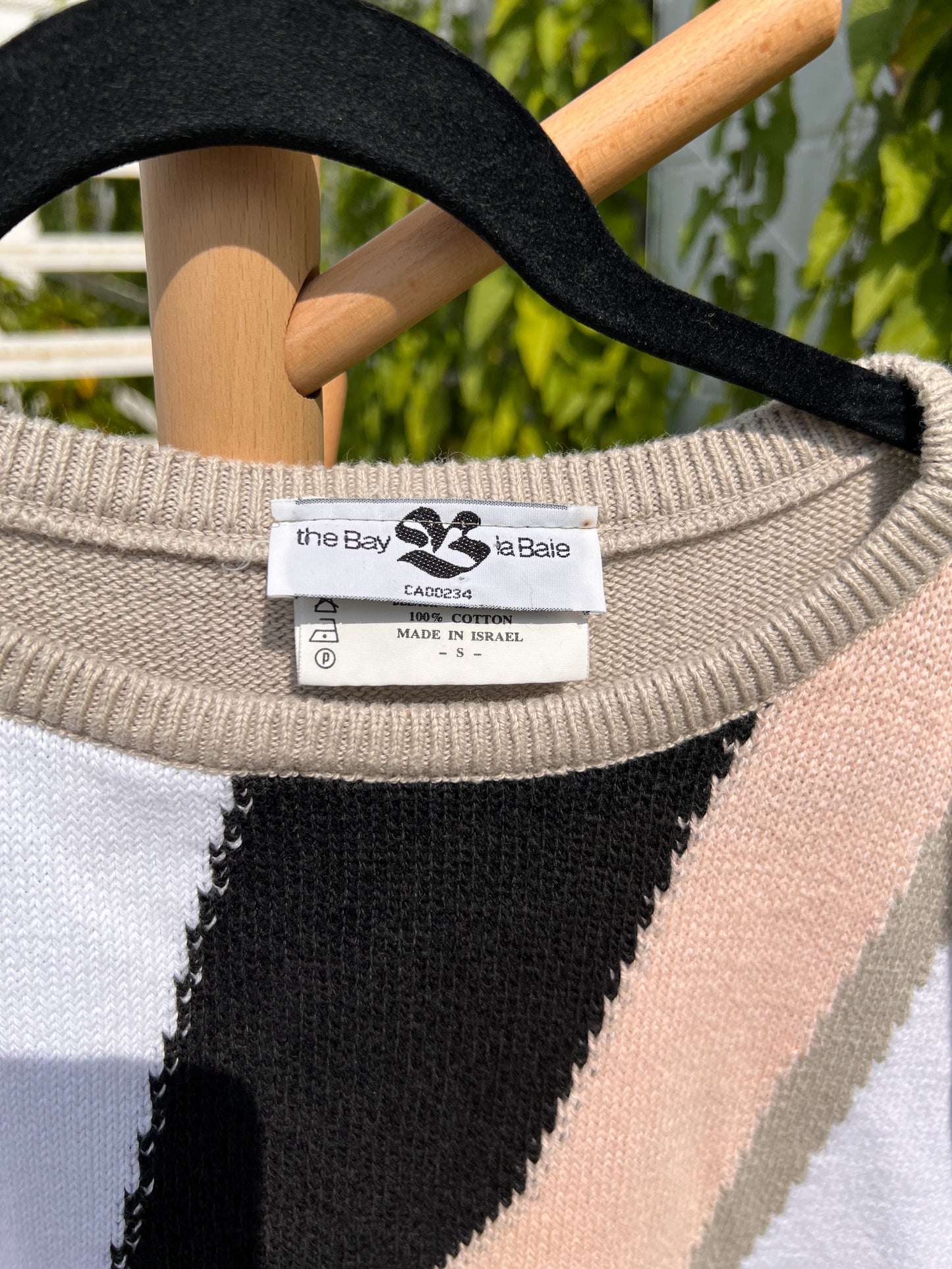 Vintage The Bay Knit Cotton Short Sleeves Top S