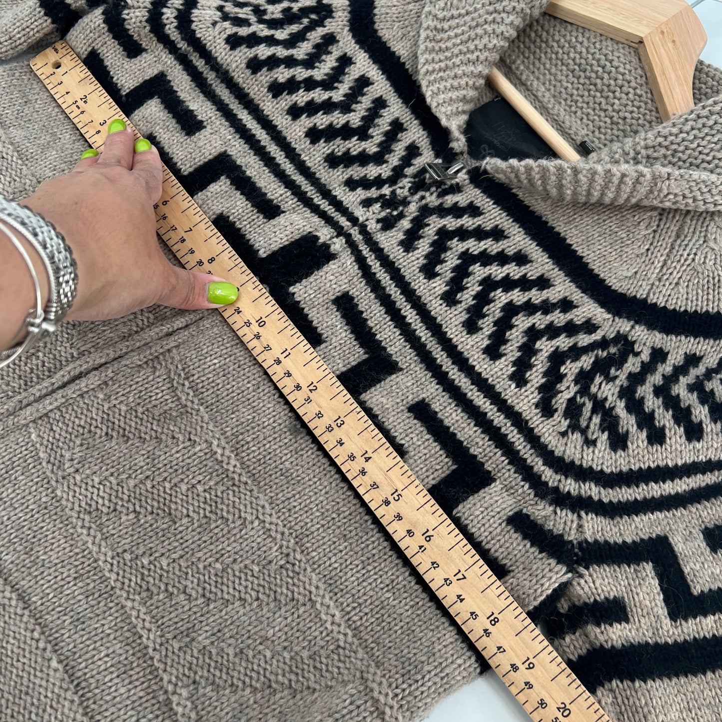 TNA Lambswool Full Zip Cardigan Sweater S
