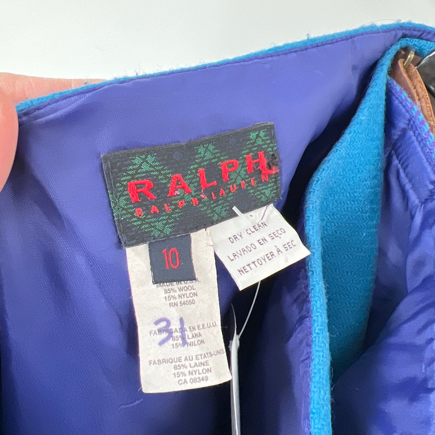 Vintage Ralph Ralph Lauren Wool Blanket Wrap Mini Skirt