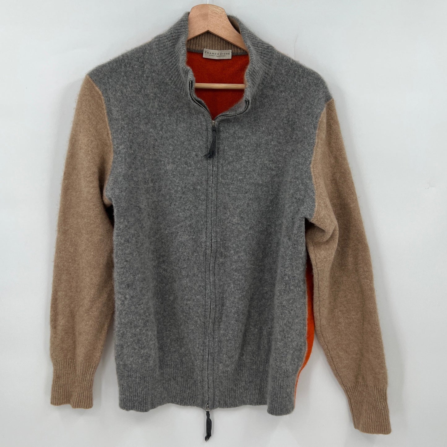 Franco Ziche Pure Cashmere Colorblock Cardigan M