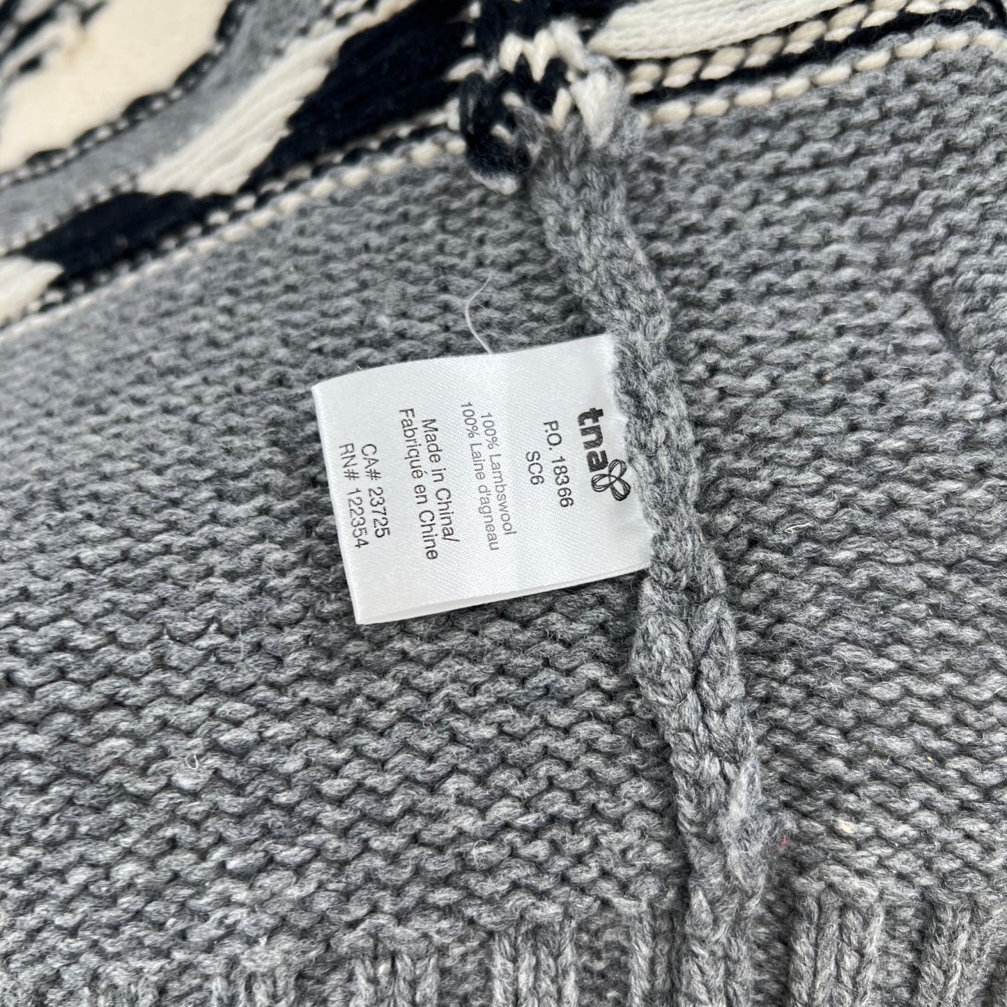 TNA Lambswool Zip Cardigan