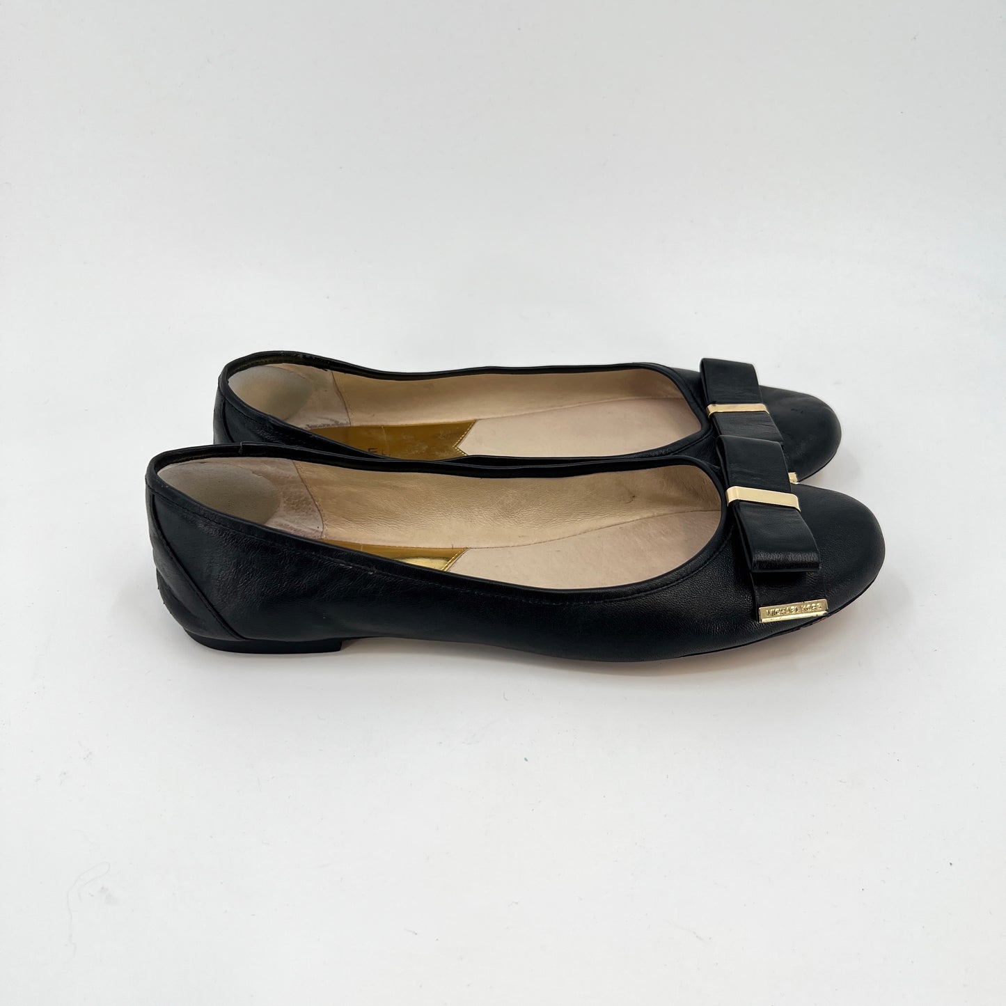 Michael Kors Leather Ballet Flats Bow Detail 11