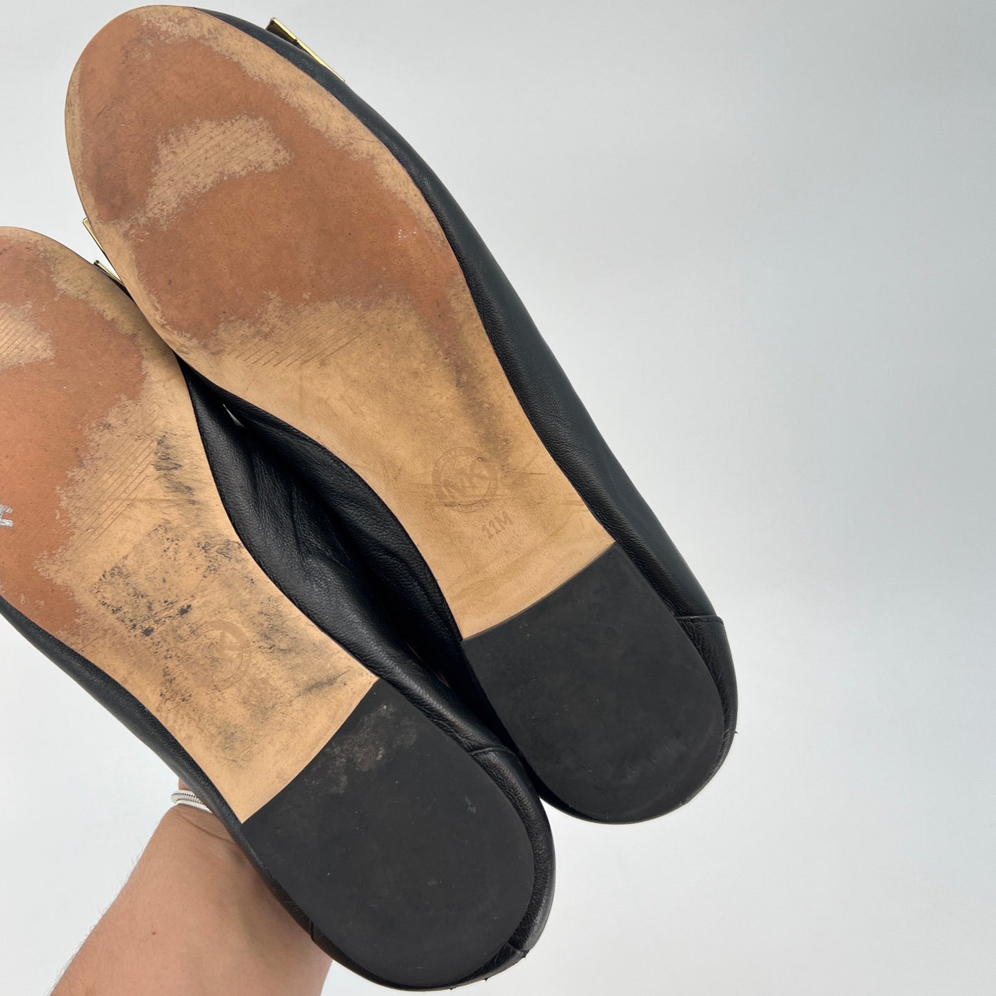 Michael Kors Leather Ballet Flats Bow Detail 11
