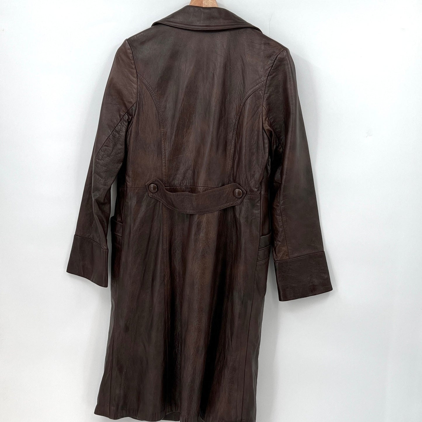 SOLD. Vintage Osca Leather Coat S