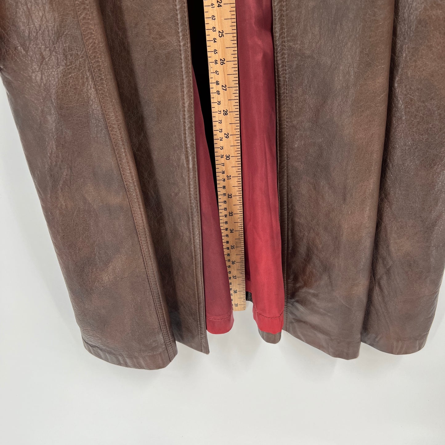 SOLD. Vintage Osca Leather Coat S