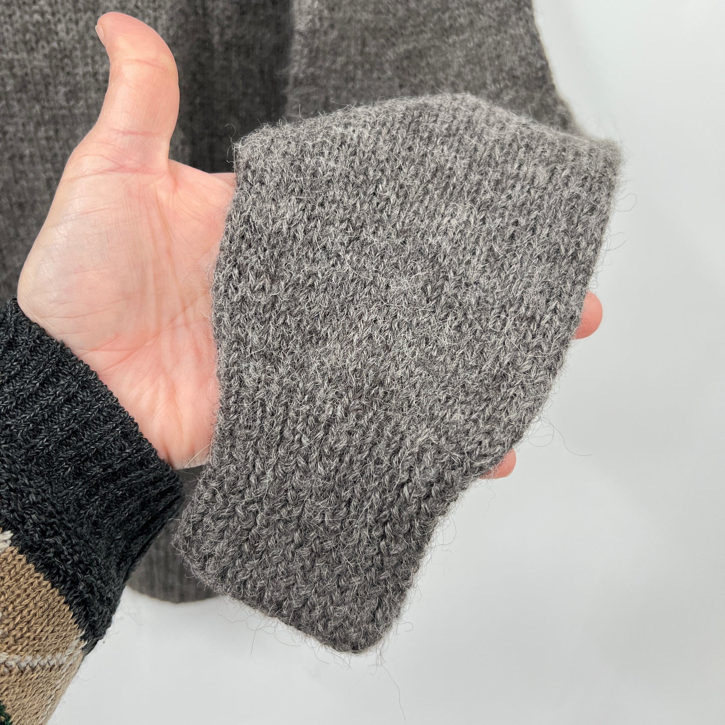 Andean Pure Alpaca Handmade Argyle Sweater