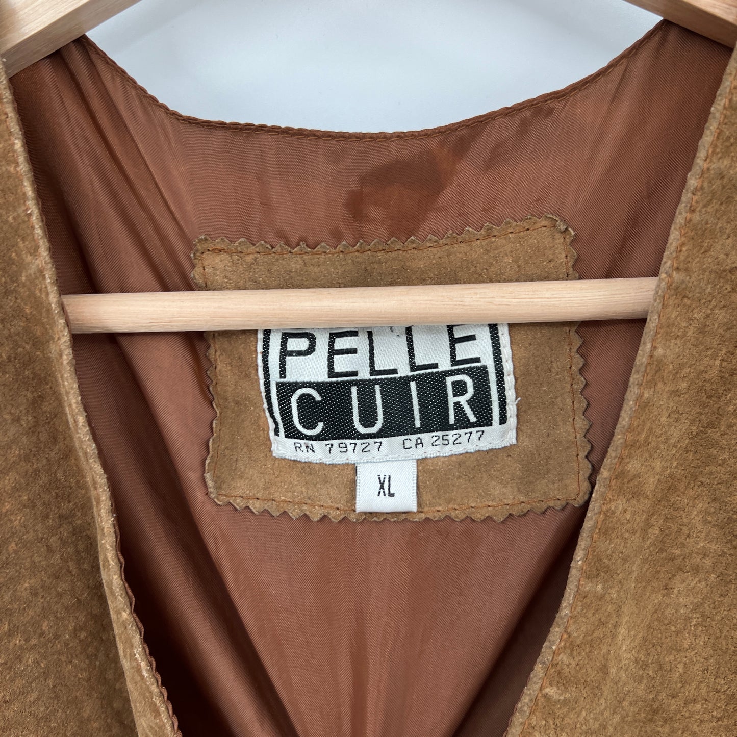 Vintage Pelle Couir Leather Vest XL