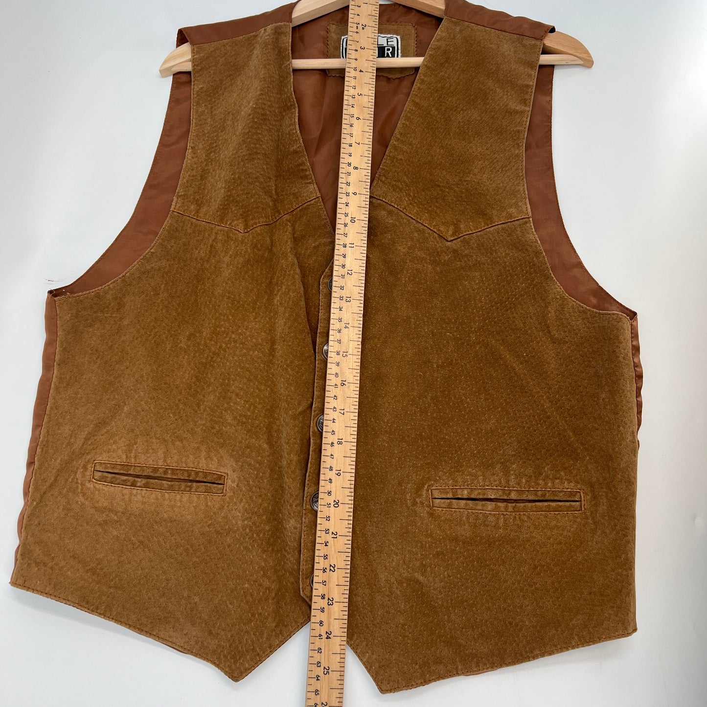 Vintage Pelle Couir Leather Vest XL