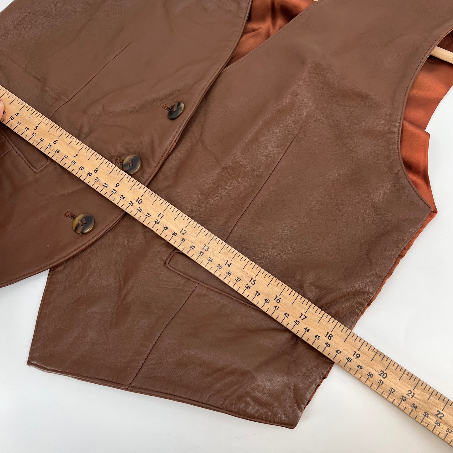 Valerie Stevens Lambskin Leather Vest M