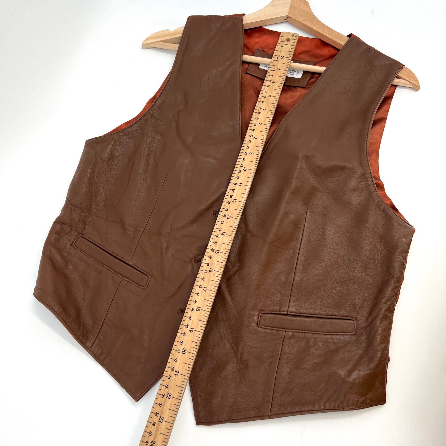 Valerie Stevens Lambskin Leather Vest M