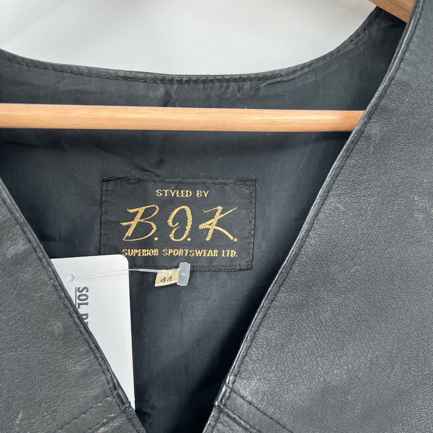 B.O.K Black Leather Vest 44