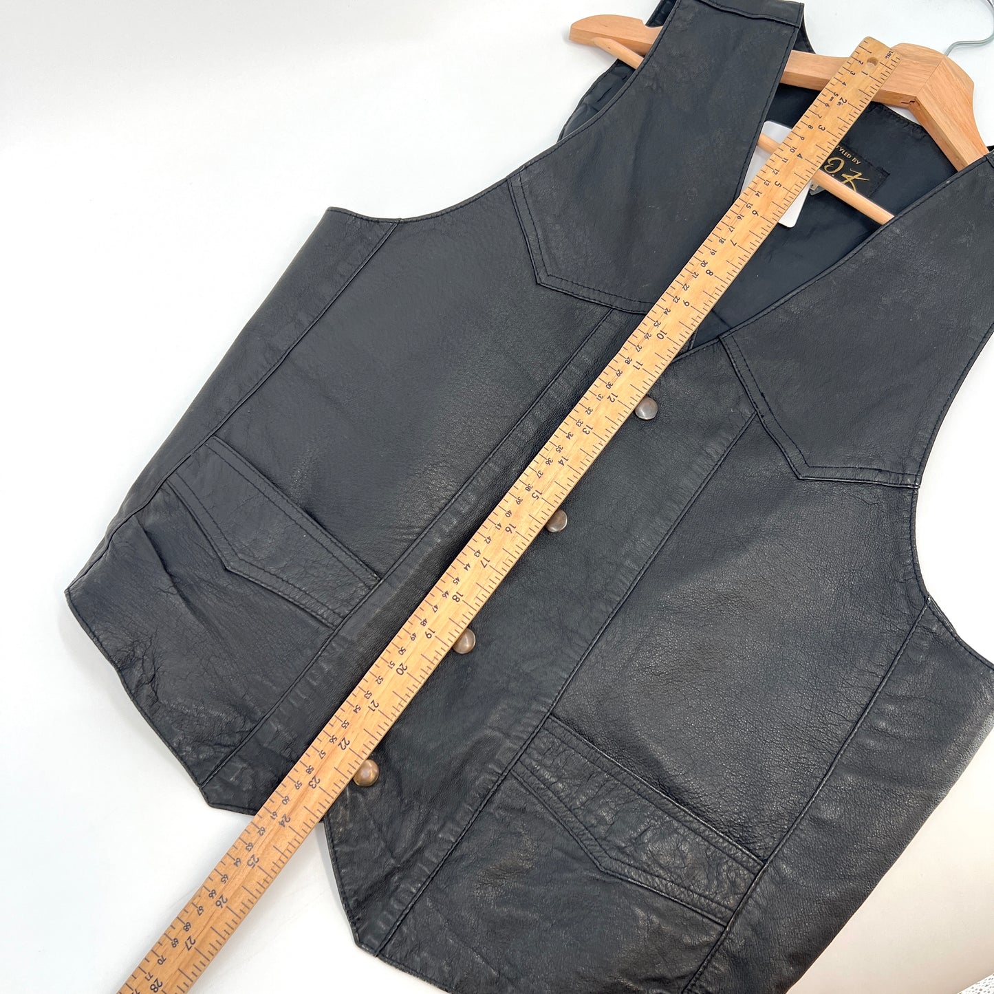B.O.K Black Leather Vest 44