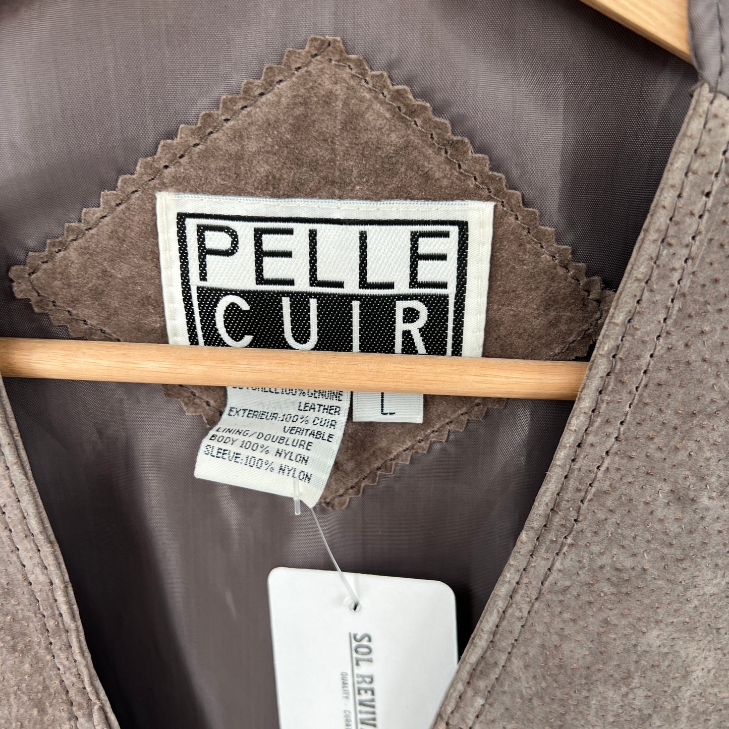 Vintage Pelle Cuir Leather Vest L